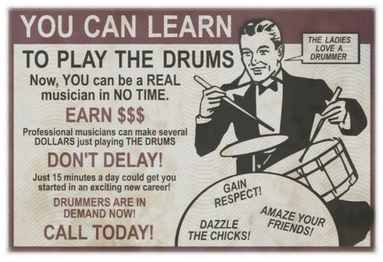 Learn To Drum Sign