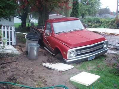 truck stuck small